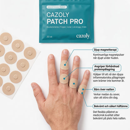 Cazoly Patch Pro på fingerlederna — så fungerar det