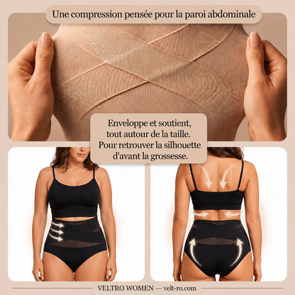 Guaina contenitiva post parto a fascia incrociata 360